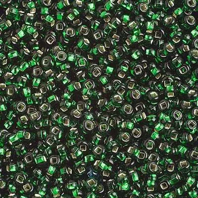 10-01286, Czech 22g Silver Lined Green
