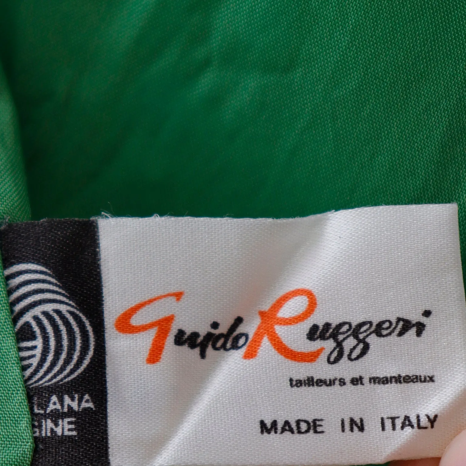 1960s Vintage Guido Ruggeri Green Short Sleeve Day Dress