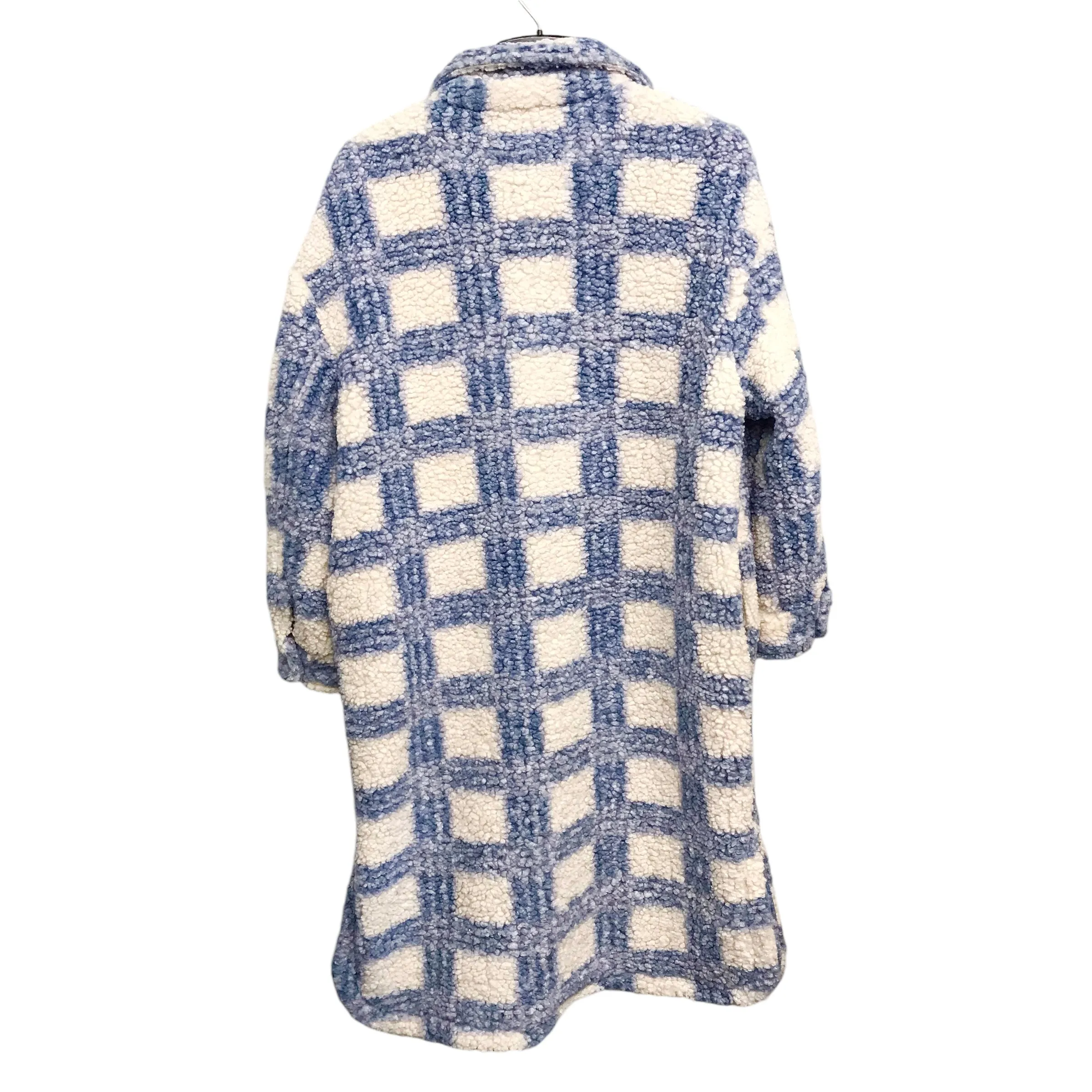 BLUE & WHITE COAT FAUX FUR & SHERPA by MABLE Size:L