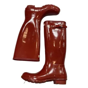 Boots Rain By Hunter In Red, Size: 10