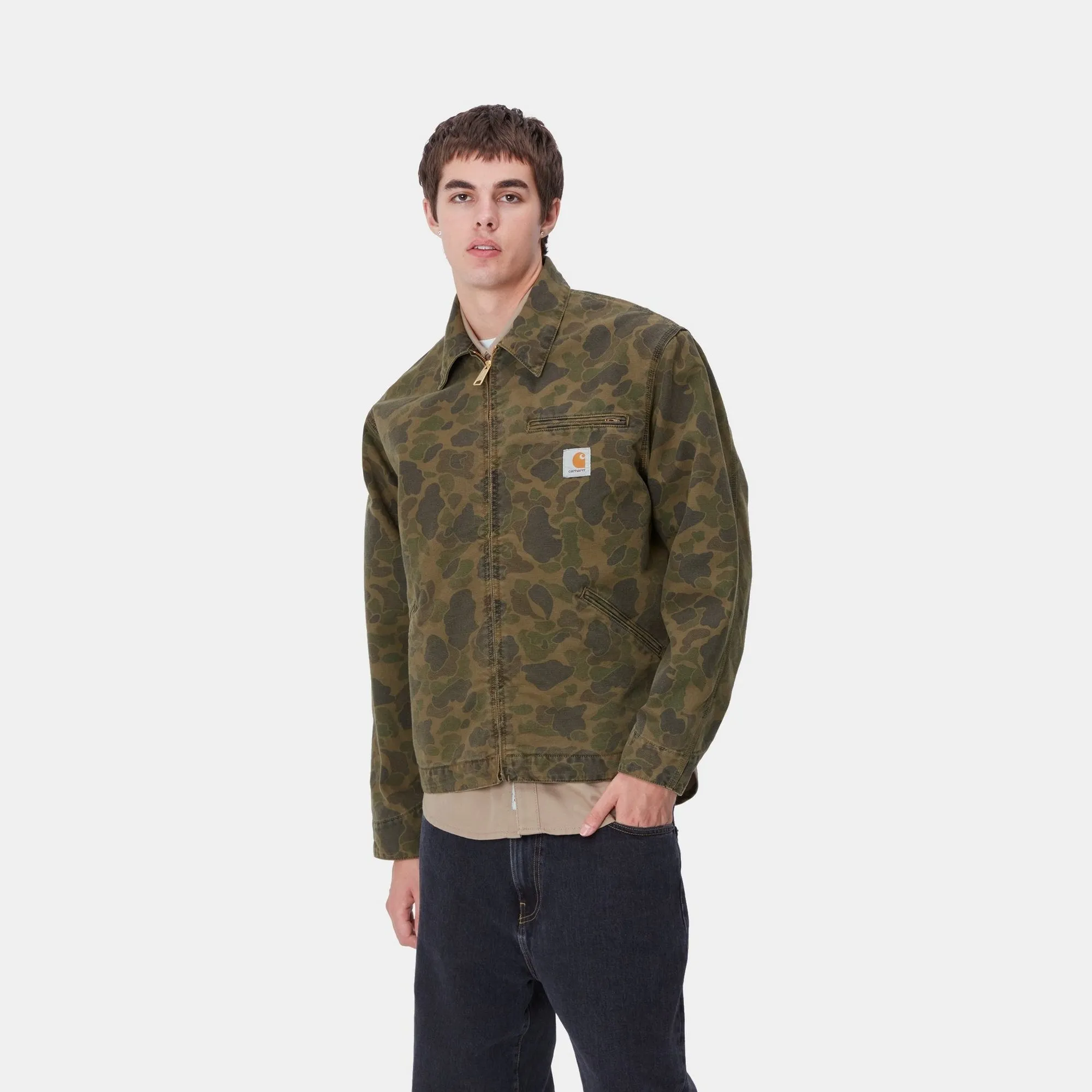 Duck Camo Detroit Jacket | Green / Office Green (garment dyed)