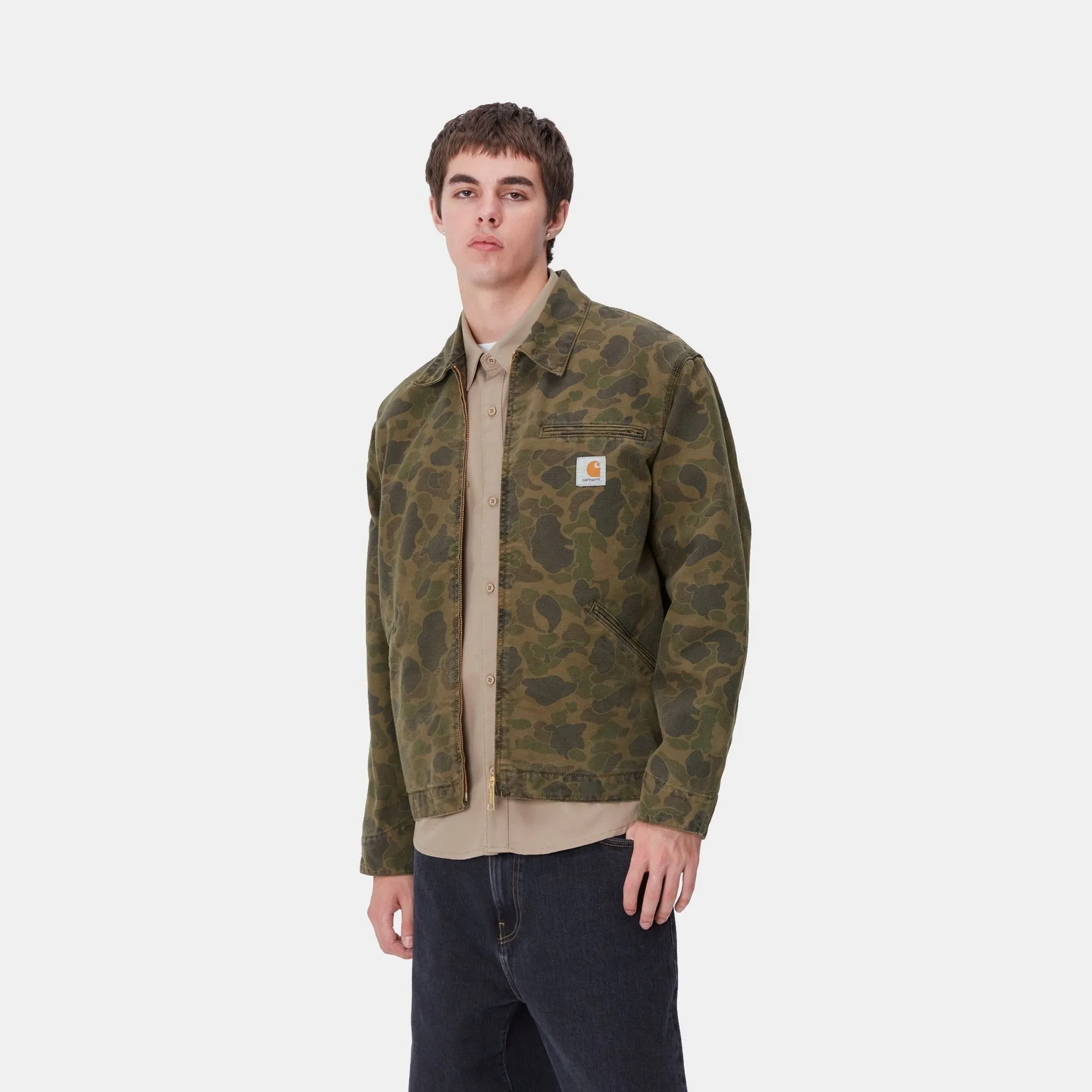 Duck Camo Detroit Jacket | Green / Office Green (garment dyed)