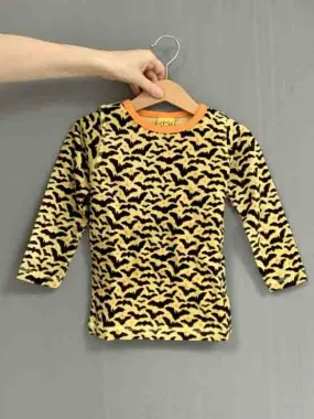 DUNS Long Sleeved T-shirt - Bats Apricot Velour