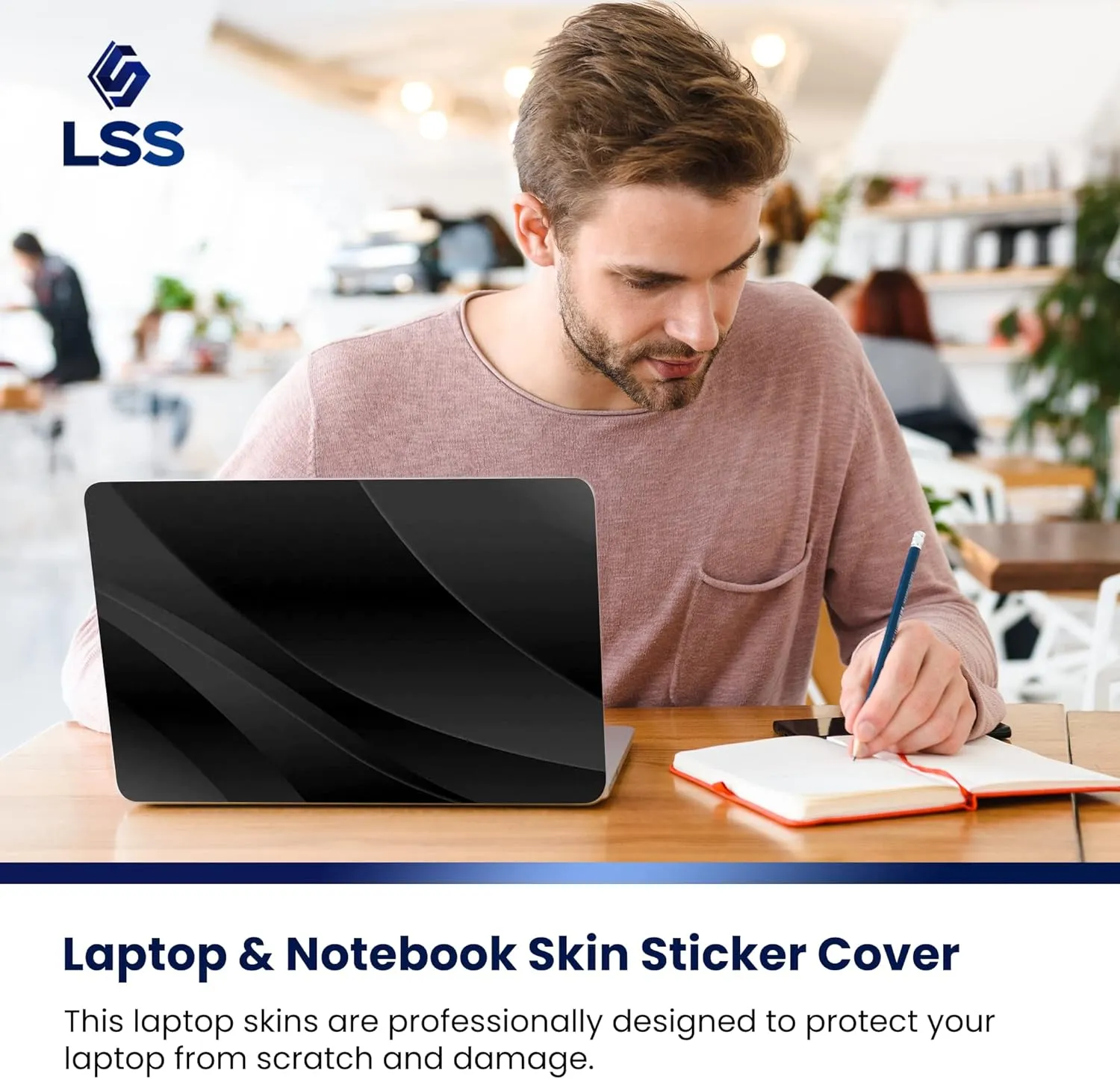 Laptop Notebook Skin Decal with 2 Matching Wrist Pads - Gothic Floral