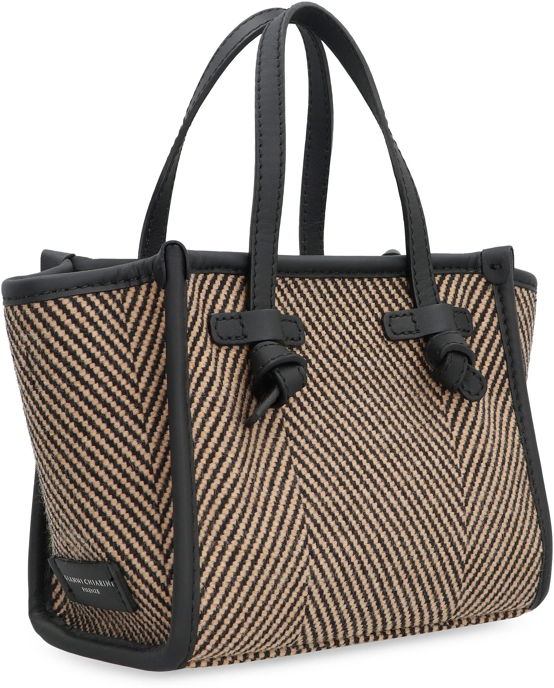 MISS MARCELLA HERRINGBONE FABRIC HANDBAG