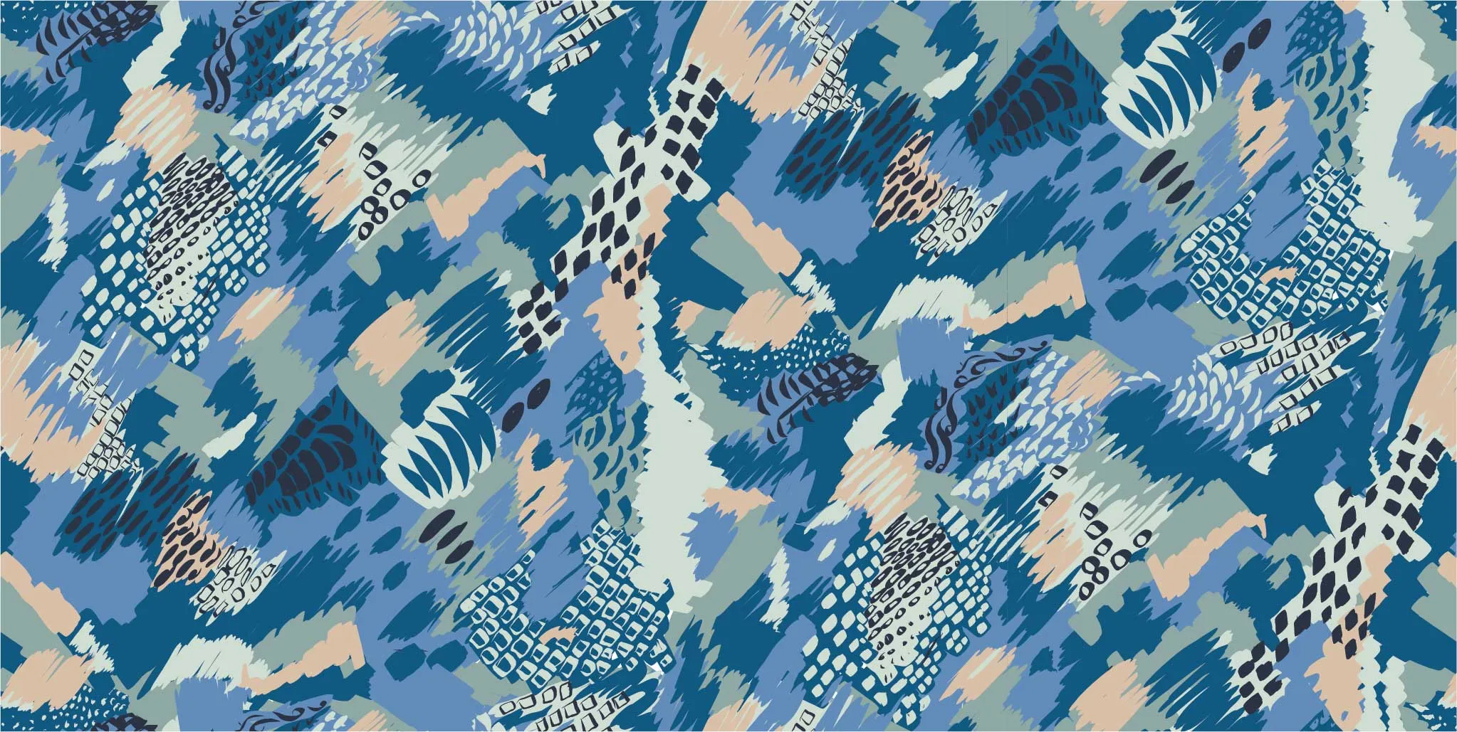 NYC inspiration Blue scarf, 20x54", Running Stitch