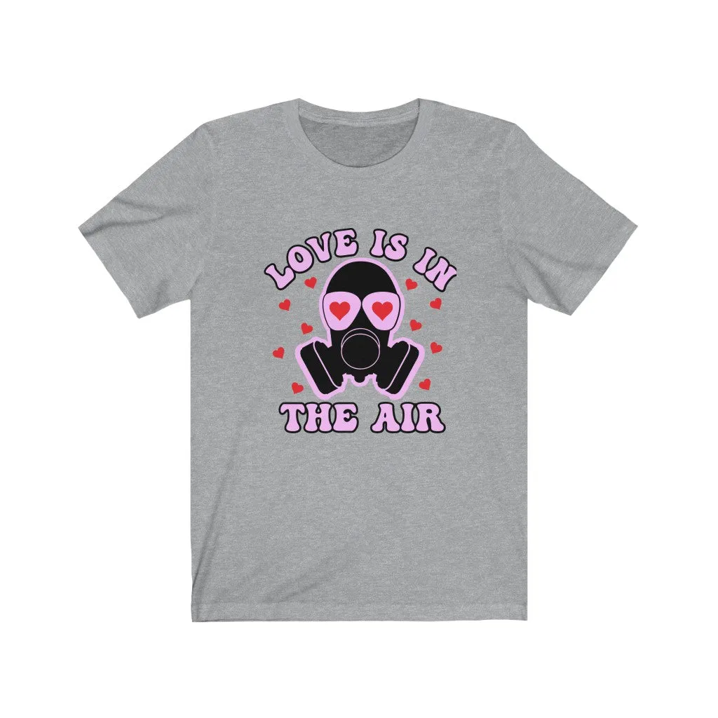 "Love is in the Air" Pink And Red Hearts Gas Mask Tee - Unisex Shirt