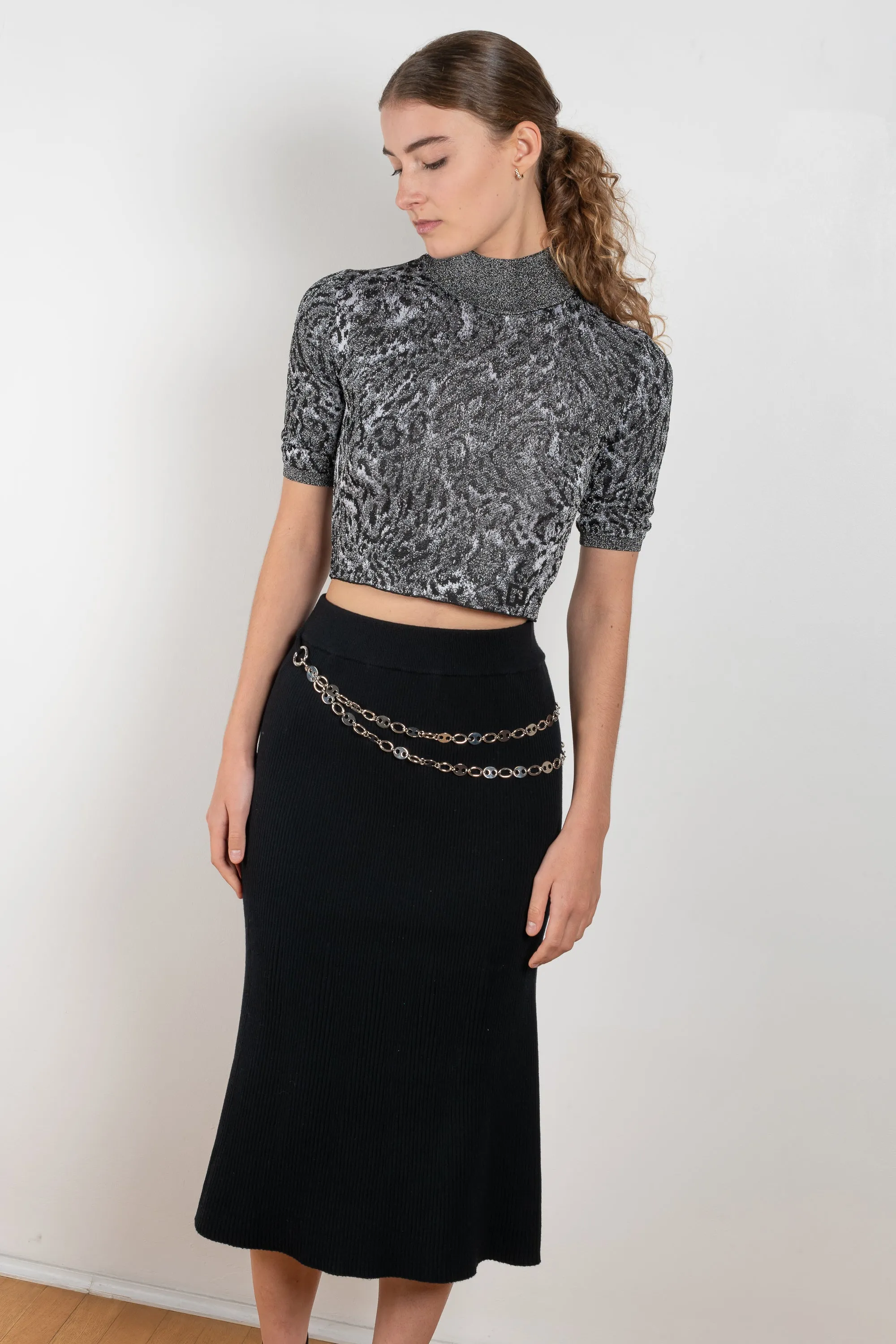 Wool Chain Skirt