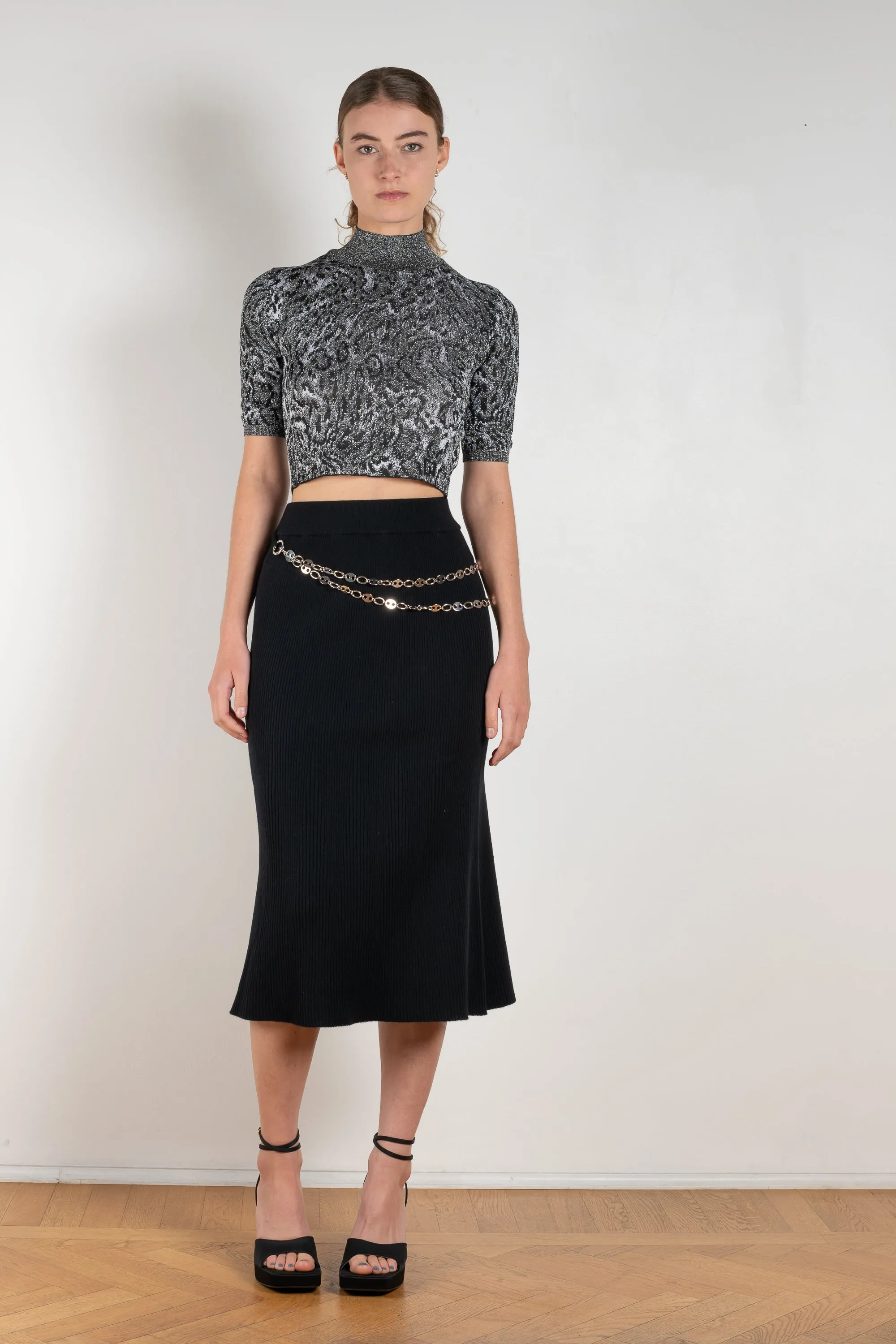 Wool Chain Skirt