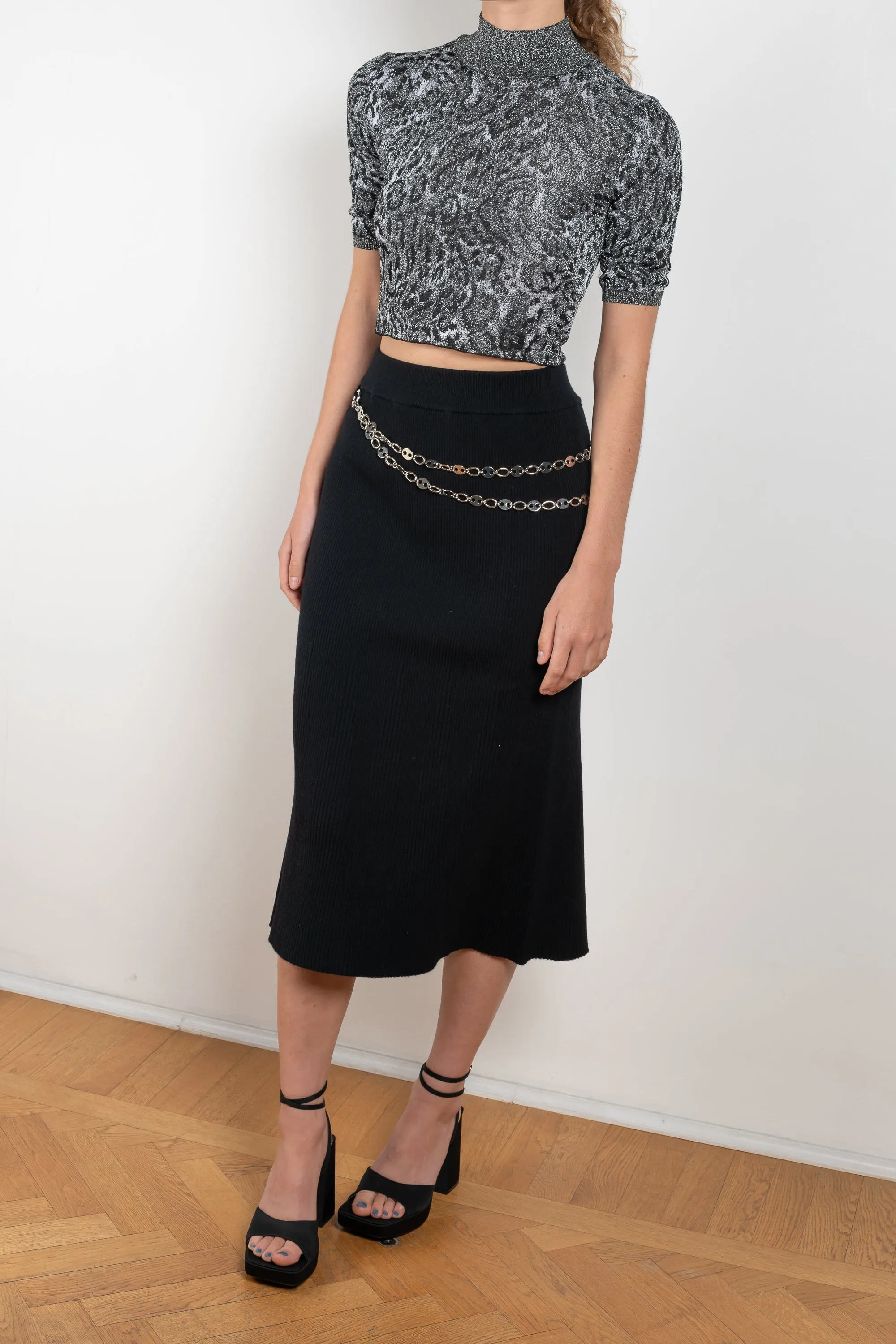 Wool Chain Skirt