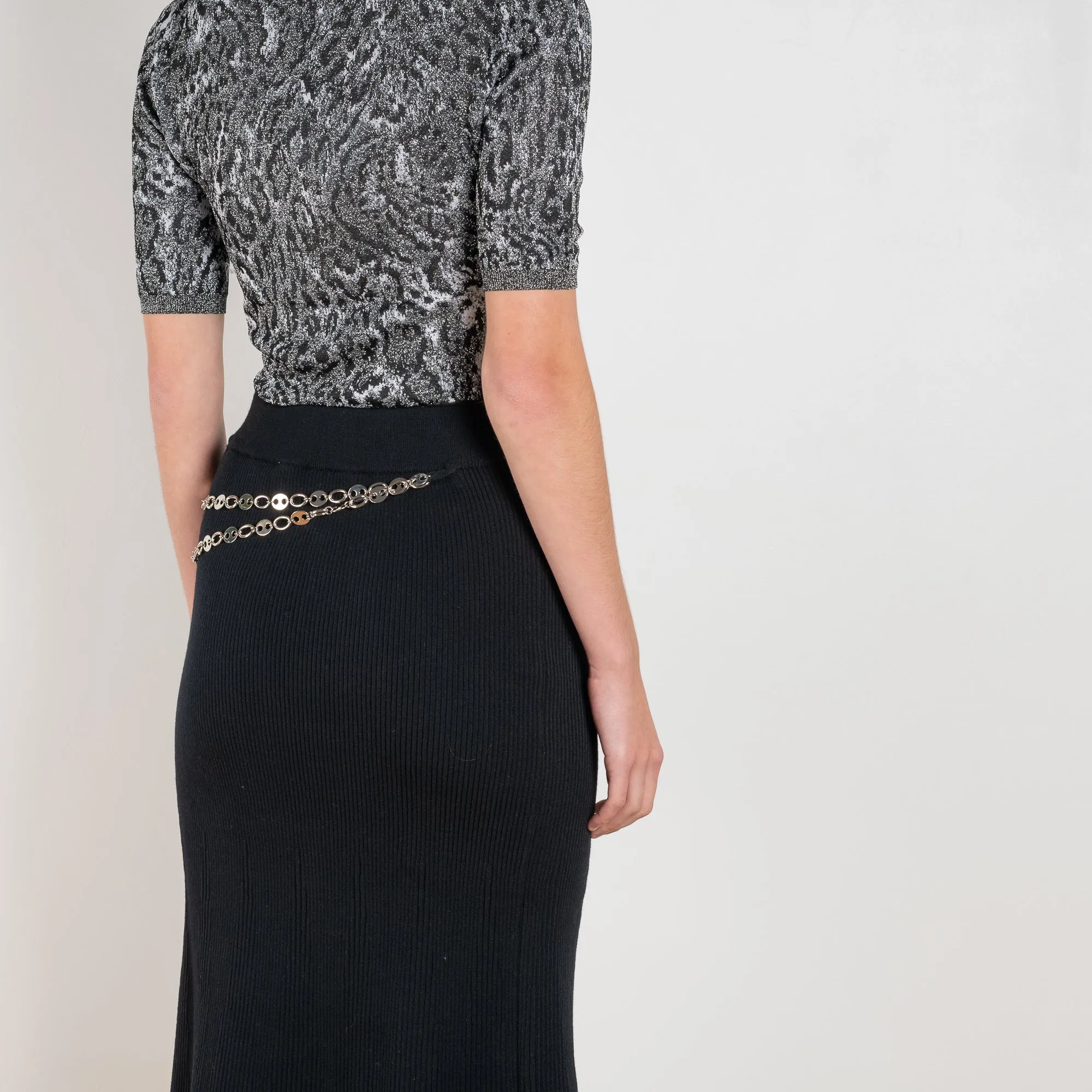 Wool Chain Skirt